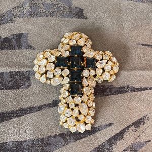 Vintage Privilege SGM Paris Rhinestone Cross